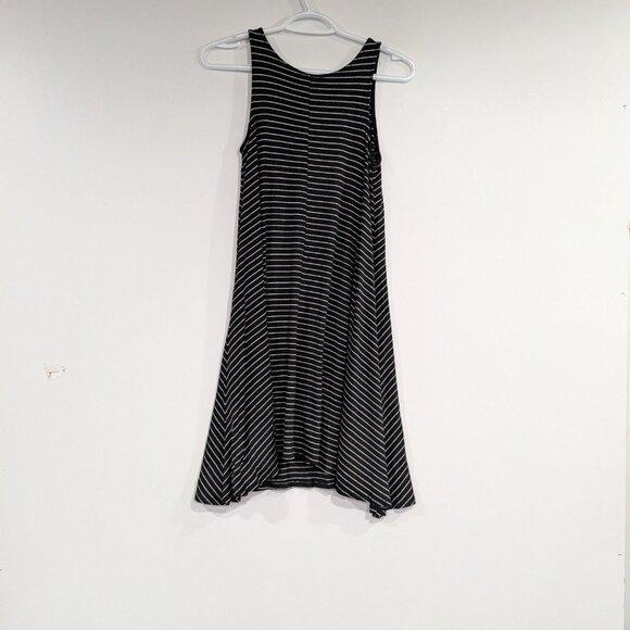 Jo & Co Striped Jersey Swing Dress Black White Size Small - Picture 3 of 4